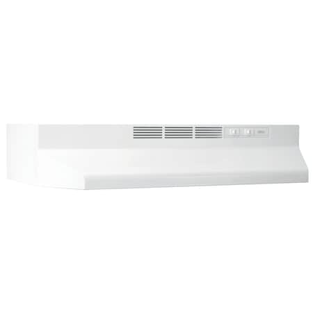 Broan-Nutone 21-in. White Non-Ducted Under Cabinet Range Hood with EZ1 Installation and ADA Compliance BUEZ121WW